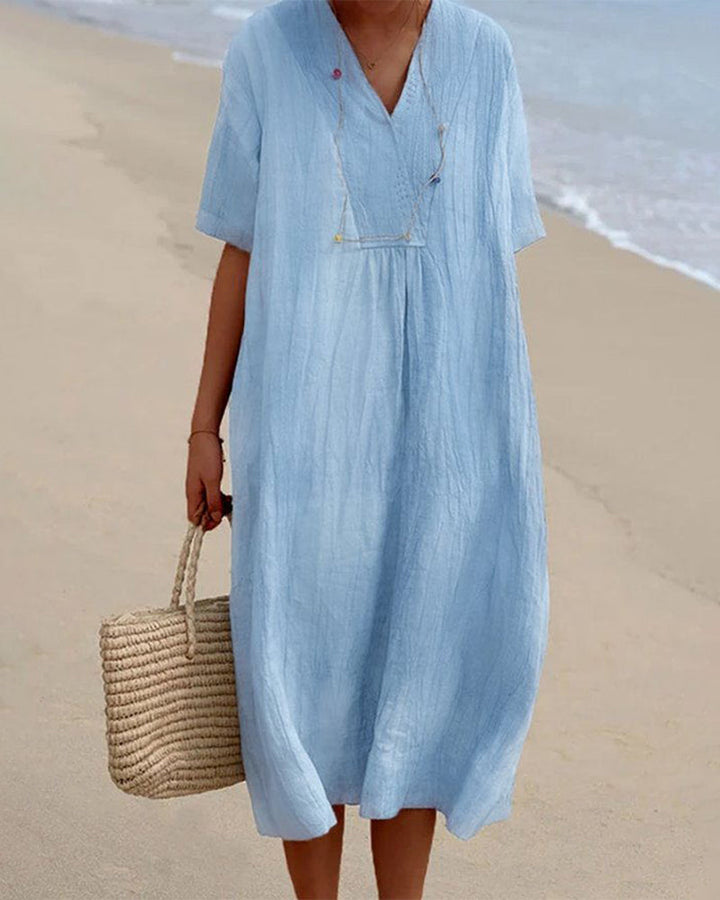 Thalassa - Relaxed V-Neck Dress