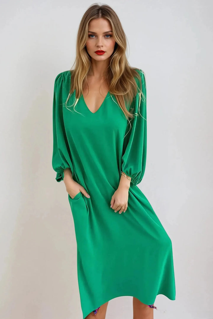Melinda™ - Elegant V-Neck Dress