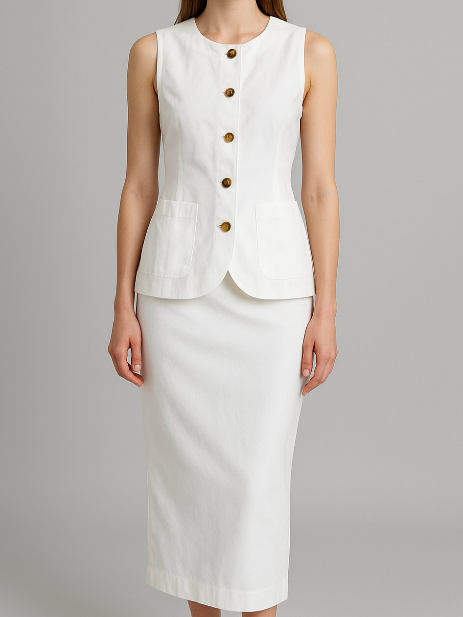 Melise - Refined Buttoned Set