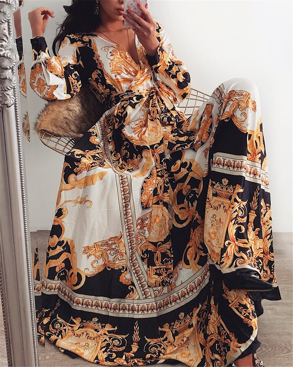Valentina - Boho Printed Dress
