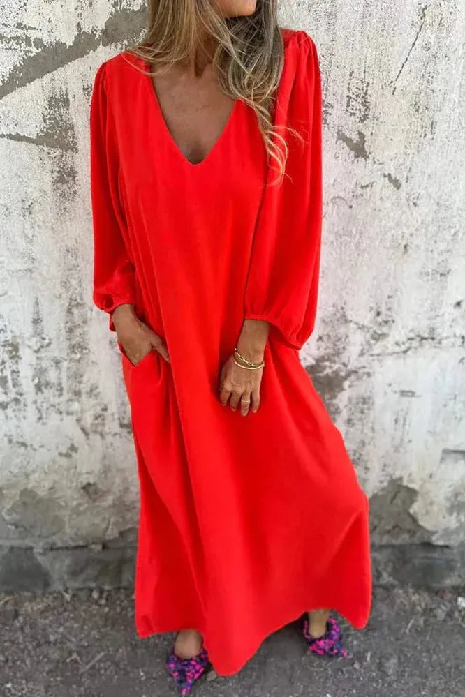Melinda™ - Elegant V-Neck Dress